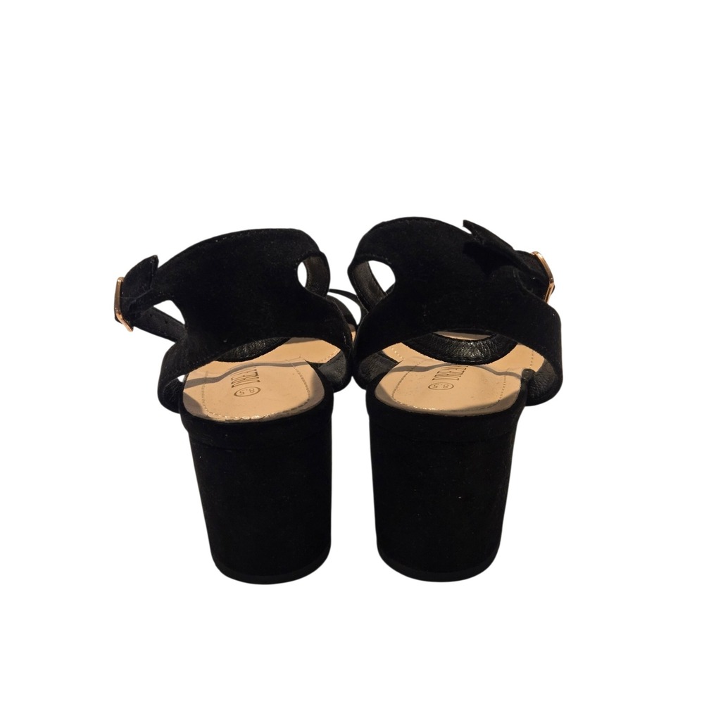 Dream Pairs Womens Black Faux Suede Block Heel Ankle Strap Heels Size 8.5 - Picture 3 of 4